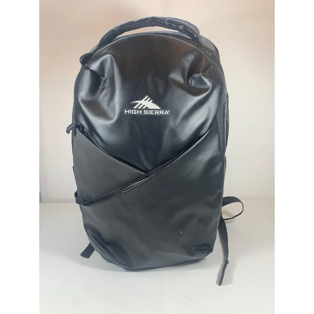 High Sierra Laptop Backpack Black Water Resistant Tech Commuter School Bag